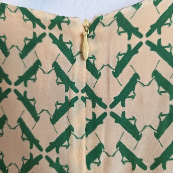 🔴Charlotte Taylor Women Dress Novality Grass Hopper Pattern Green‎ and yellow 2 - Picture 10 of 17